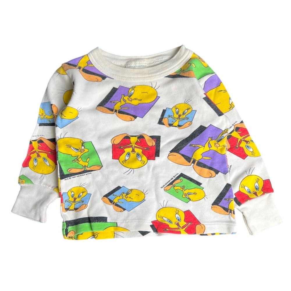 Vintage Bradford Looney Tune 100% Cotton Toddler 3T Crewneck AOP